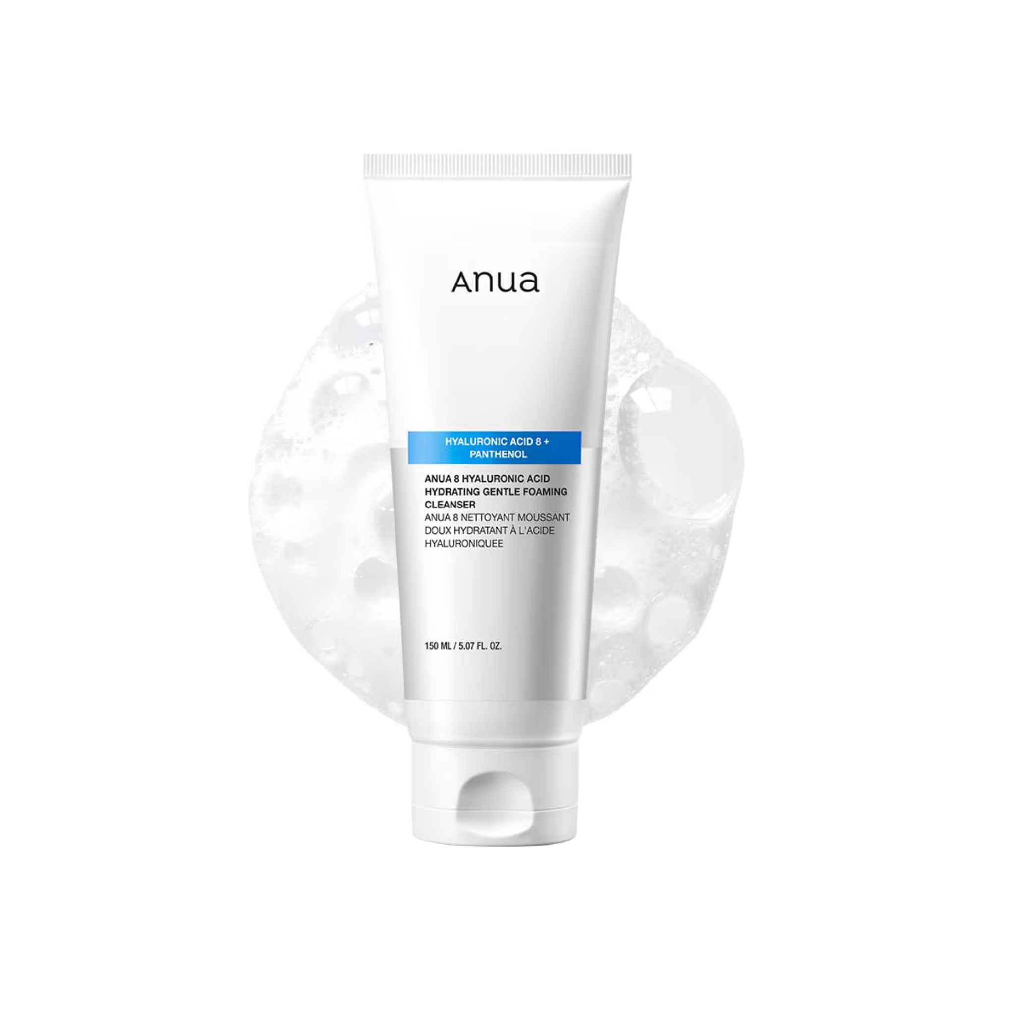 Anua 8+ Hyaluronic Acid Panthenol Hydrating Gentle Foaming Cleanser 150ml